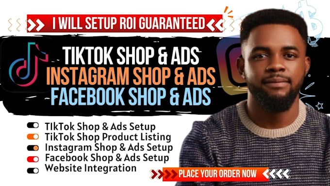 Gig Preview - Do ROI tiktok ads, tiktok shop, instagram ads, facebook ads, shopify marketing