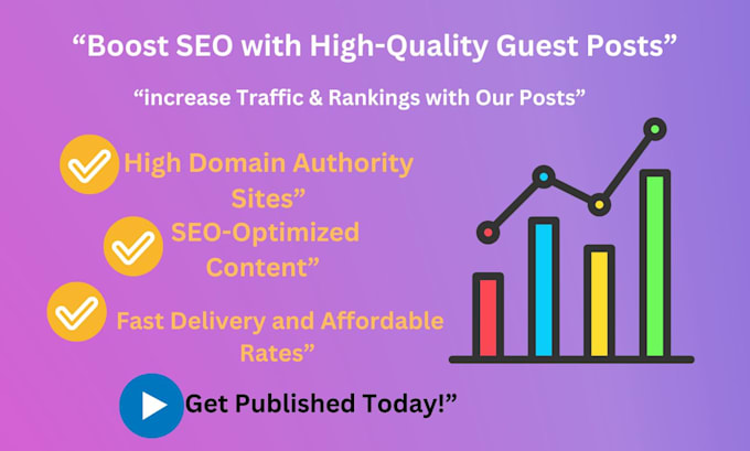 Bestseller - provide high quality guest posting service to boost your SEO