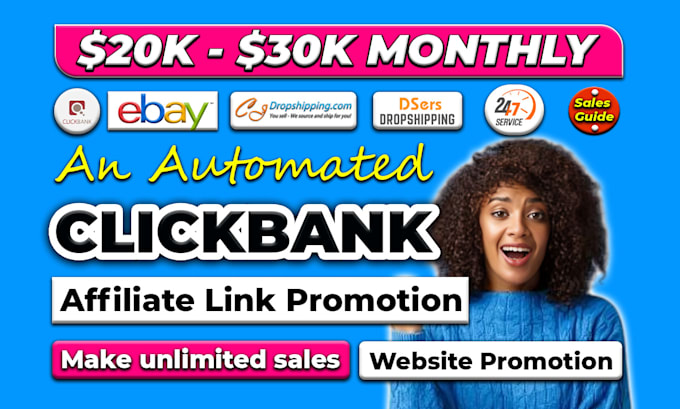 Gig Preview - Do clickbank affiliate marketing, affiliate sales funnel or clickbank promotion