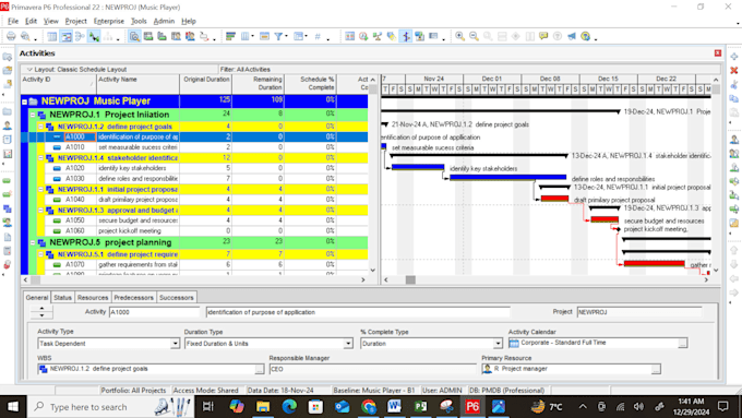 Gig Preview - Prepare schedule, gantt chart using primavera p6 and ms project