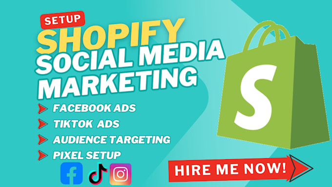 Gig Preview - Setup shopify social media marketing, facebook and ig ads campaign, tiktok shop