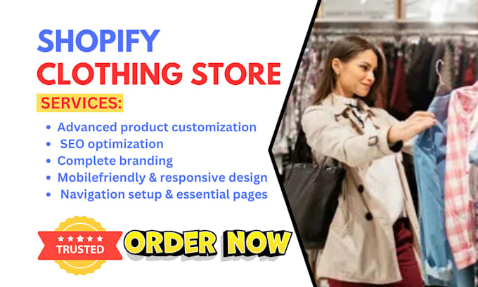 Bestseller - design modern shopify online clothing store fashion website design