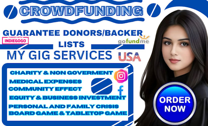 Bestseller - generate and guarantee USA donors backers list kickstarter