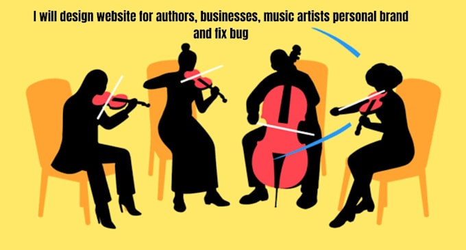 Gig Preview - Design website for authors, businesses, music artists personal brand and fix bug