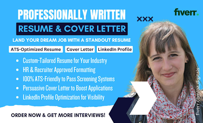 Gig Preview - Craft a job winning, ats optimized resume and cover letter