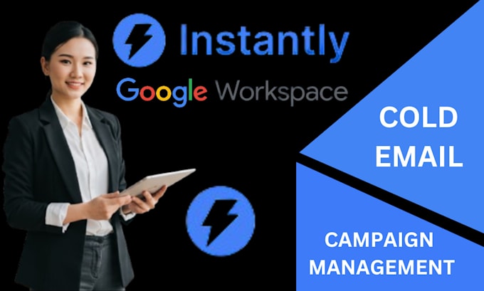 Gig Preview - Instantly ai lemlist cold email marketing outreach with google workspace