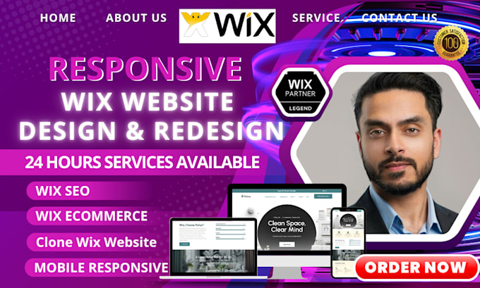 Gig Preview - Build wix website design redesign wix website design clone wix website studio