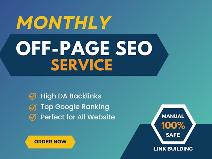 Gig Preview - Do monthly SEO service with high da backlinks for top google ranking