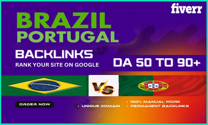 Gig Preview - Make brazil portugal backlinks high da authority link building