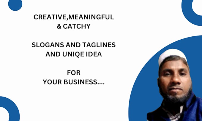 Gig Preview - Create unique business names and catchy slogans for your brand