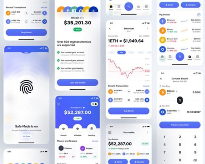 Gig Preview - Develop crypto wallet app, erc20,bep20,sol token wallet app, and crypto exchange