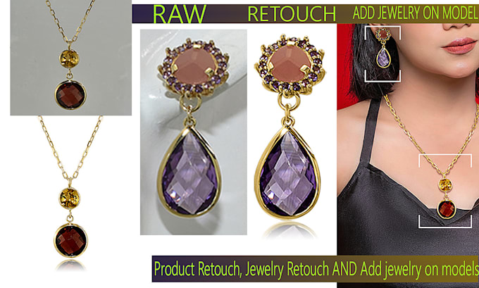 Gig Preview - Do jewelry retouching, add jewelry, jewellry design, and put jewelry on models