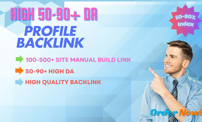 Gig Preview - Provide high quality profile baclink with high da