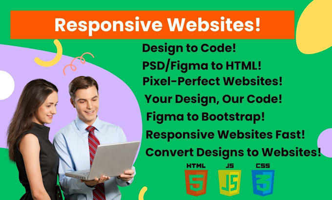 Gig Preview - Responsive website conversion figma psd xd to html  wordpress