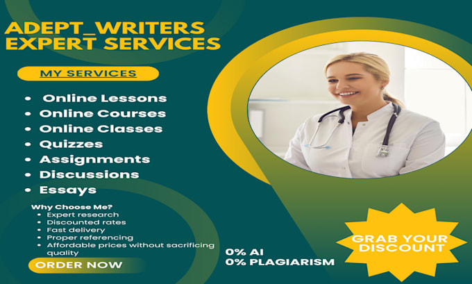 Gig Preview - Guide discussions, assignments, online lessons, courses, classes, quizzes, essay