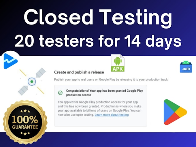 Bestseller - set up and manage google play console closed testing for your app