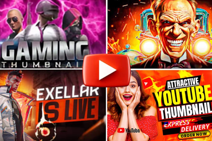 Gig Preview - Do game cover youtube thumbnail, catchy thumbnail icon and game design