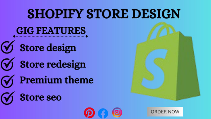 Gig Preview - Create shopify website,  shopify dropshipping store