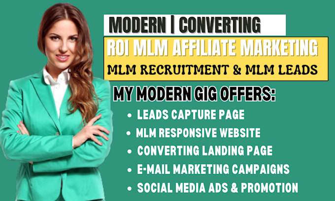 Gig Preview - Do mlm sales funnel,mlm leads, mlm affiliate recruitment,mlm network marketing