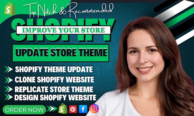 Gig Preview - Do shopify theme clone replicate shopify, seamlessly improve your shopify update