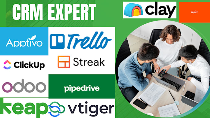 Gig Preview - Integrate streak odoo pipedrive xero clickup keap apollo io zendesk twilio CRM