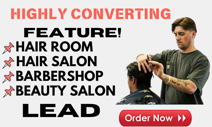 Gig Preview - Generate babershop leads hair salon beauty salon spa barber booking landing page