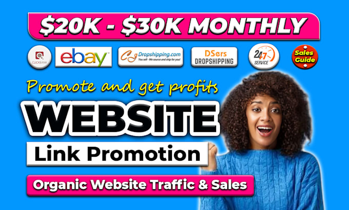 Gig Preview - Do organic website promotion, website marketing to boost website traffic, sales