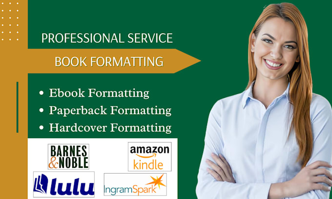 Gig Preview - Do book formatting paperback formatting kindle formatting canva ebook design