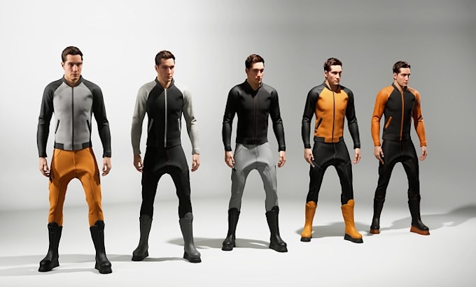 Gig Preview - Do custom 3d metahuman garment design, rig clothes 3d metahuman character