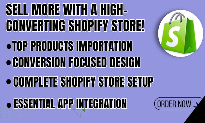 Gig Preview - Construct a high converting shopify store