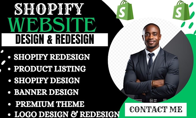 Gig Preview - Create shopify website redesign shopify website shopify store design