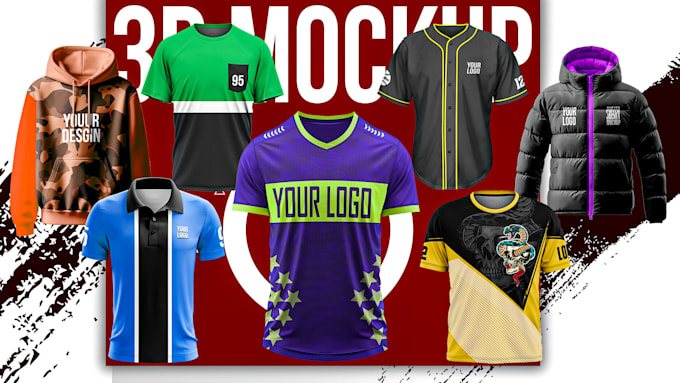 Bestseller - design any custom sportswear uniform with 3d sports mockup