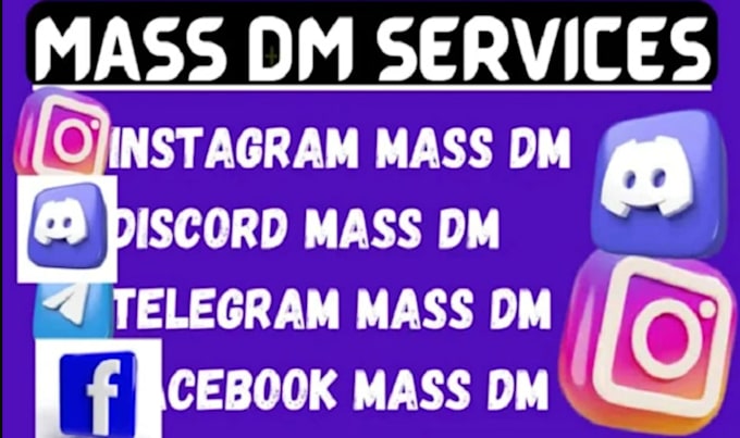 Gig Preview - Send instagram mass dm, discord dms, direct bulks sms, direct bot message