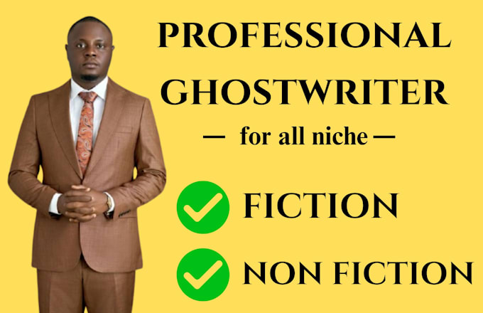 Gig Preview - Be ebook ghostwriter for fiction and non fiction romance business childrens book