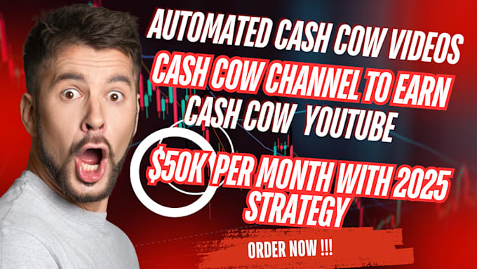 Gig Preview - Make automated cash cow videos, cash cow youtube, cash cow channel, cash cow