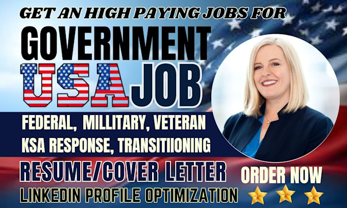 Gig Preview - Craft resume for federal, military, government usajob, veteran and ksa response