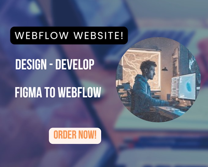 Gig Preview - Design and develop webflow website, figma to webflow, custom javascript