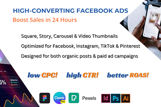 Bestseller - design high converting facebook instagram ad posts for ecommerce stores