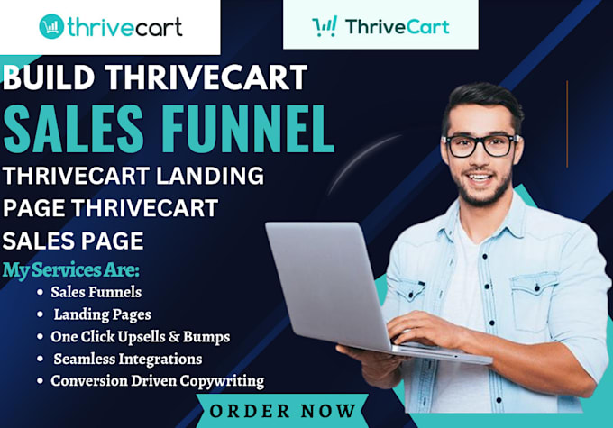 Gig Preview - Build thrivecart sales funnel thrivecart landing page thrivecart sales page