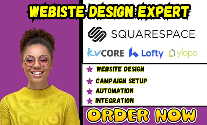 Gig Preview - Design squarespace website lofty crm kvcore redesign squarespace website ylopo