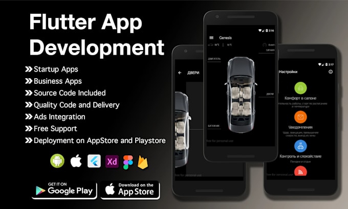 Gig Preview - Do responsive mobile android IOS app development using flutter flutter developer