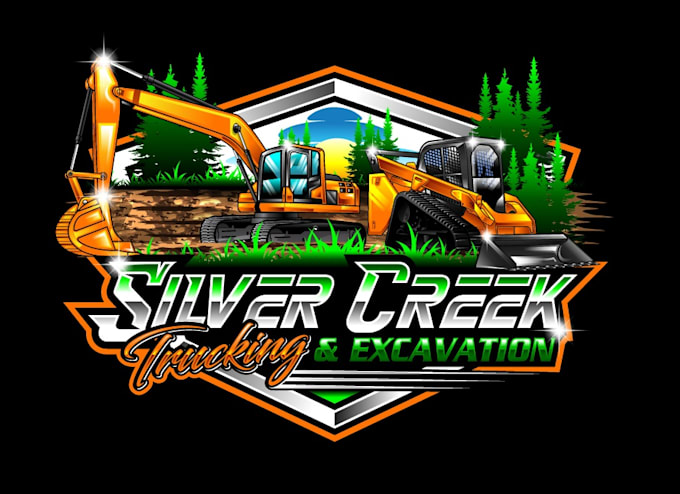 Gig Preview - Create high quality and beautiful skidsteer and excavator logo design