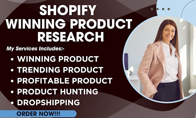 Gig Preview - Find dropshipping products winning product research profitable product hunting