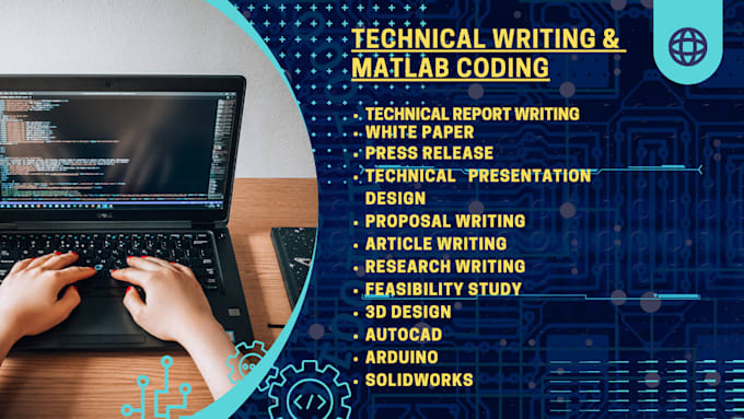 Gig Preview - Do matlab coding, technical writing and solidworks design