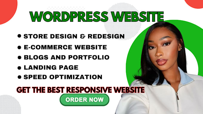 Gig Preview - Do wordpress website design, business website development wordpress website desi