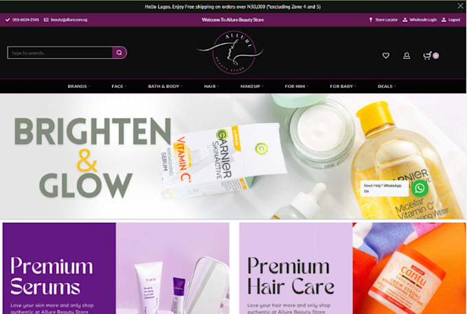 Bestseller - design modern beauty website for spa, cosmetic, salon nail , hair website