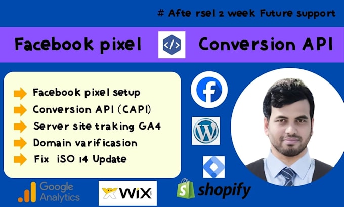 Gig Preview - Setup facebook pixel conversion API with server tracking