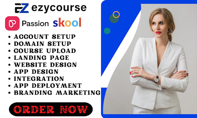 Bestseller - setup onlinecourse with passion io, skool, ezy course, ezycourse, kajabi course