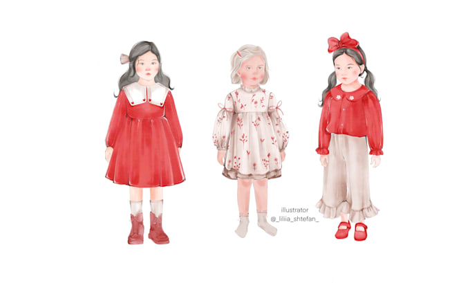 Gig Preview - Create fashion sketches of kids clothes