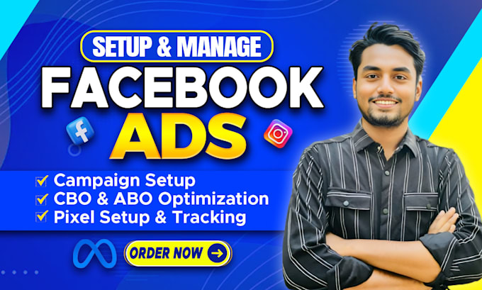 Gig Preview - Setup optimize facebook ads advertising instagram ads campaign meta ads manager